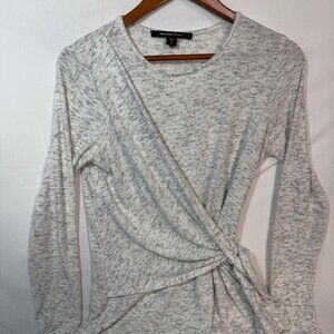 Fifteen Twenty Gray Speckled Sweater Medium Made in USA